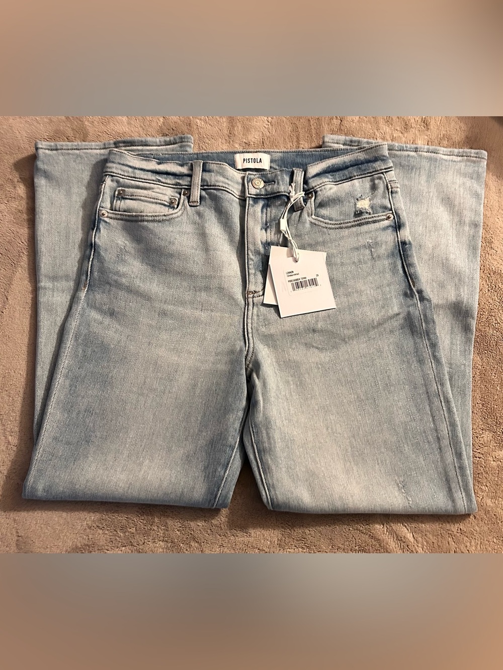 Pistola Lennon High-Rise Cropped Boot Jeans Topanga Vintage - Picture 4 of 11